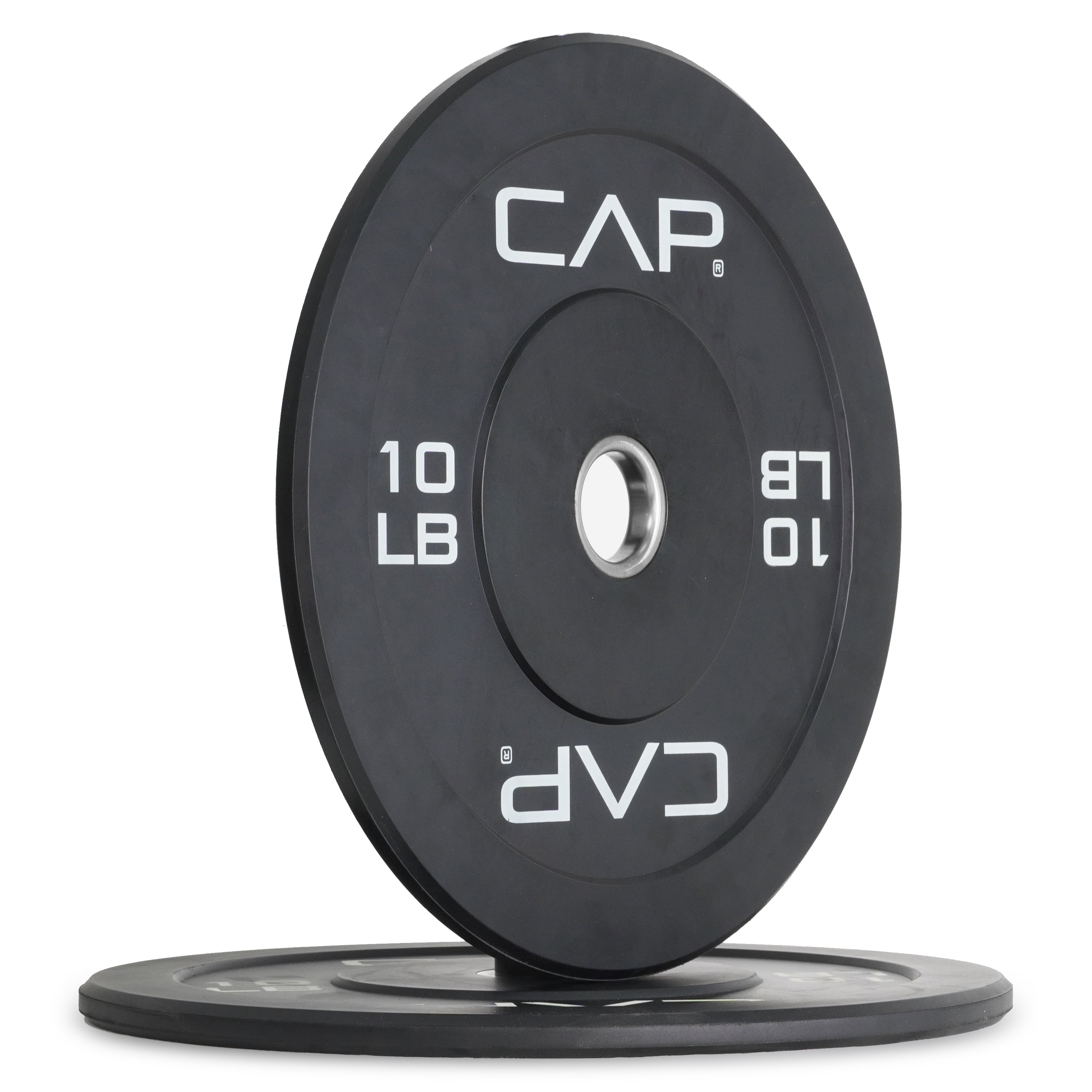 Black Rubber Coated 10 lb Olympic Weight Plates Pair