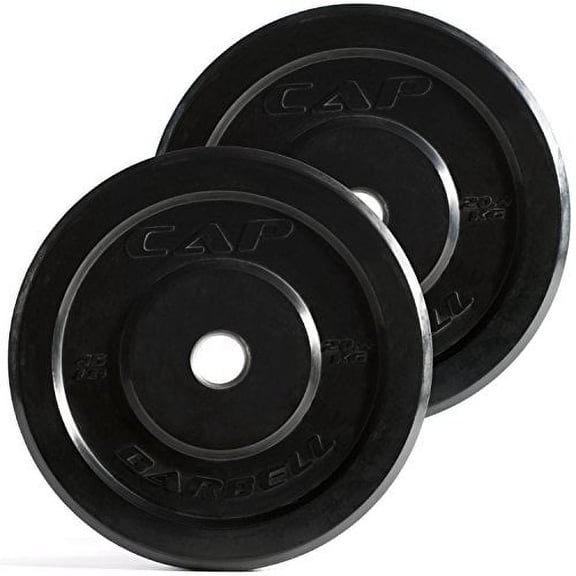 CAP Barbell Premium Bumper Plate Set, Black