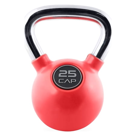 CAP Barbell Rubber Coated Kettlebell, 25lb, Single