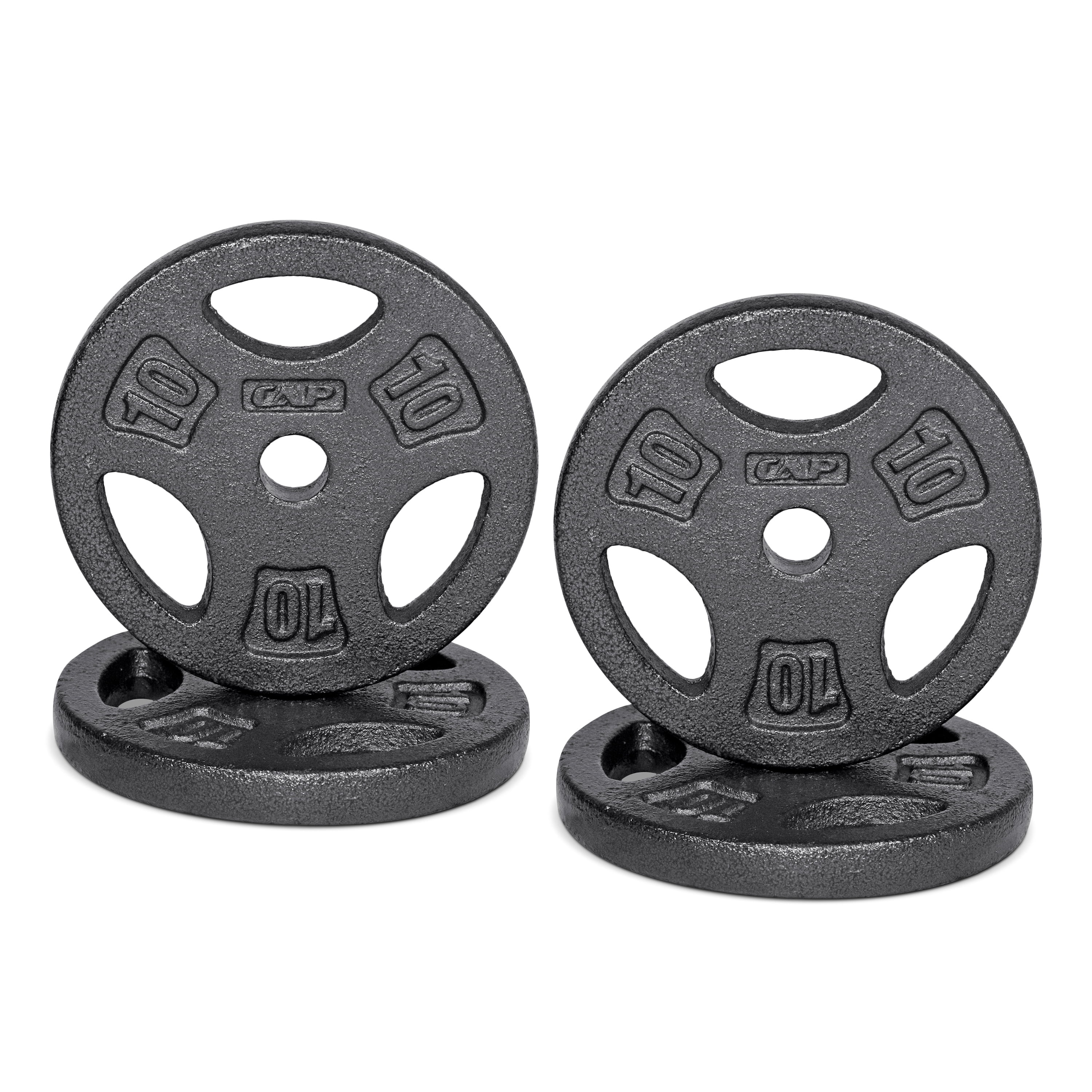 CAP Barbell Standard 10lb BLACK Plate Pack B (x4)