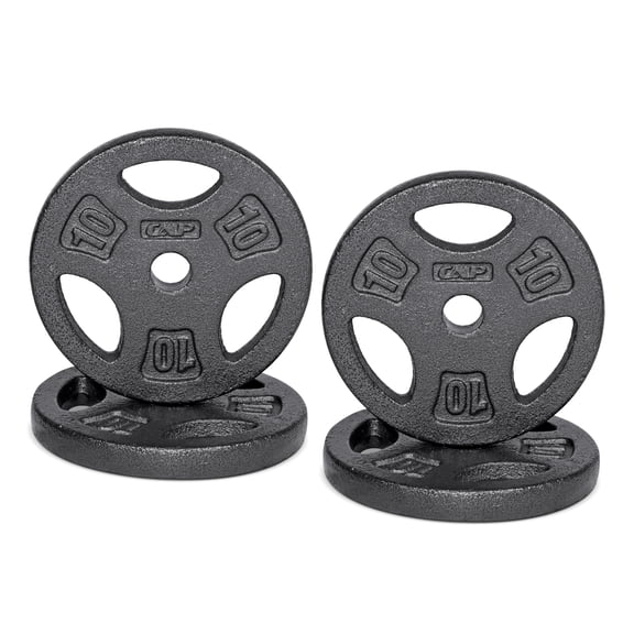 CAP Barbell Standard 10lb BLACK Plate Pack B (x4)