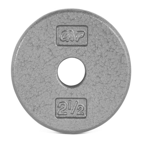 CAP Barbell Standard Cast Iron Weight Plate, 1.25-50 Lbs. Gray