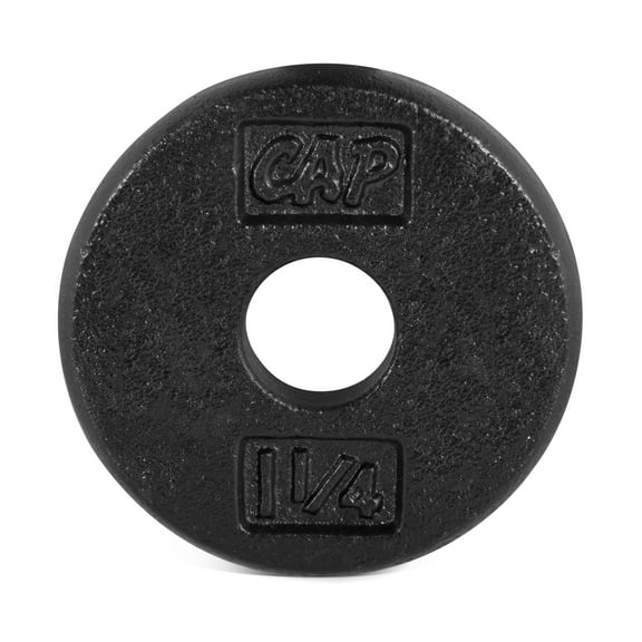 CAP Barbell Standard Cast Iron Weight Plate, 1.25 lbs, Black