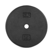 CAP Barbell Standard Cast Iron Weight Plate, 25 lbs, Black