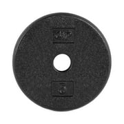 CAP Barbell Standard Cast Iron Weight Plate, 5 Lbs., Black