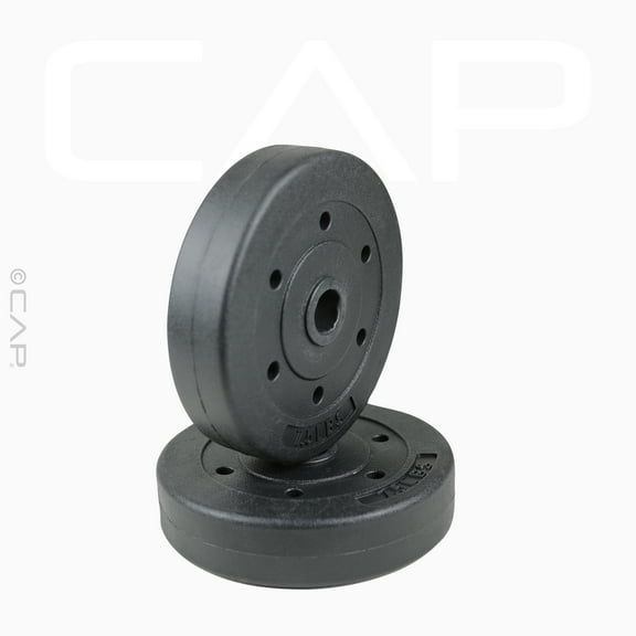 CAP Barbell Standard Vinyl Weight Plate Set, 15 lb (7.5 lb x 2)