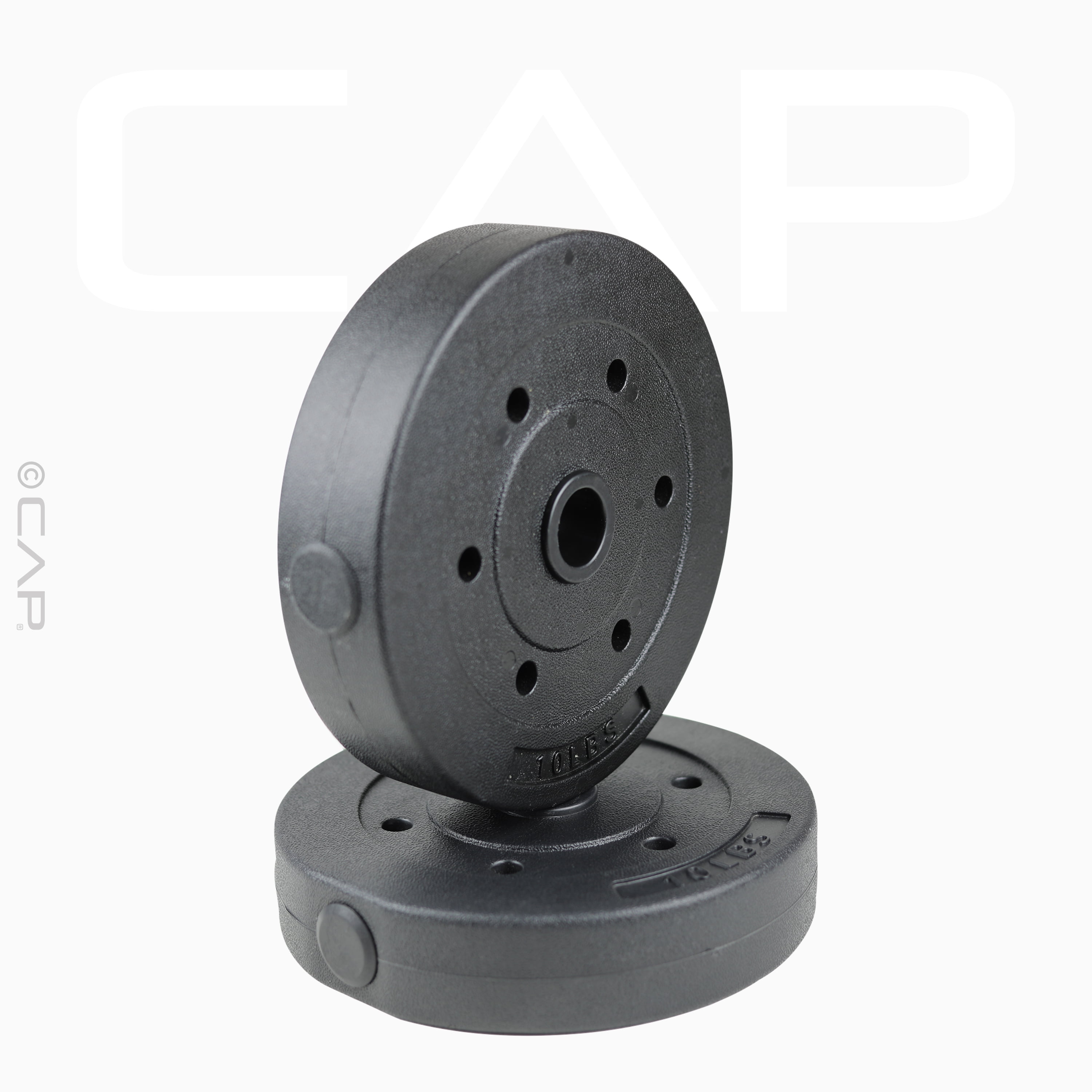 CAP Barbell Standard Vinyl Weight Plate Set, 20 lb (10 lb x 2)