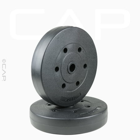 CAP Barbell Standard Vinyl Weight Plate Set, 40 lb (20 lb x 2)