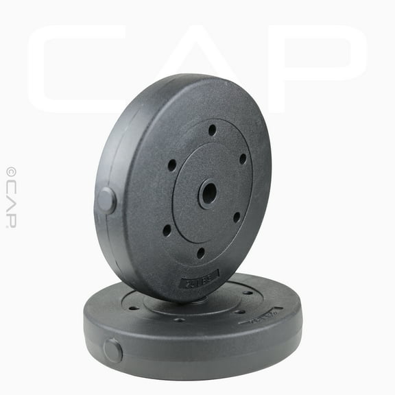 CAP Barbell Standard Vinyl Weight Plate Set, 50 lb (25 lb x 2)