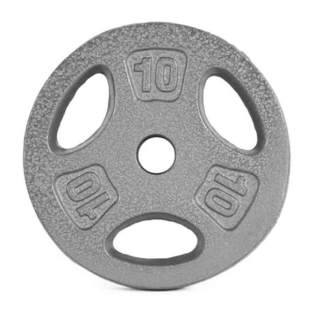 CAP Barbell Standard 1-Inch Cast Iron Weightlifting Plate, 10 lbs, Single