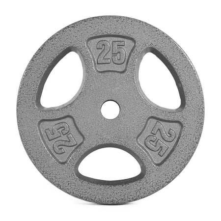 CAP Barbell Standard 1-Inch Cast Iron Weightlifting Plate, 25 lbs, Single