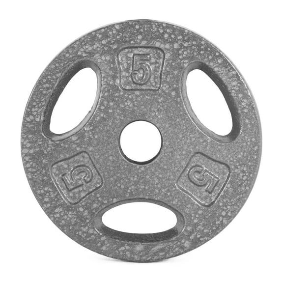 CAP Barbell Standard Cast Iron Weightlifting Plate, 5 lbs, Single