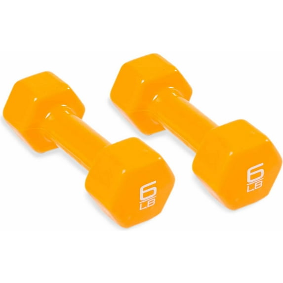 CAP Barbell Vinyl-Coated Dumbbell, 6 lb, Pair