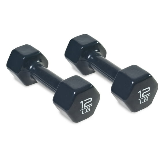 CAP Barbell Vinyl Coated Dumbbells, 12 Pound Pair