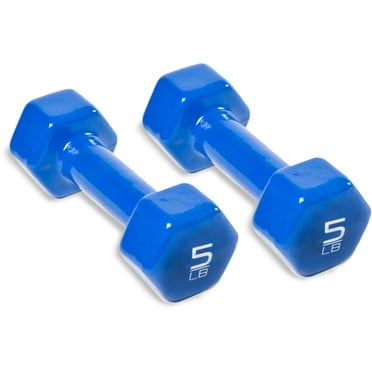CAP Barbell Vinyl Dumbbells, 5 Pound Pair