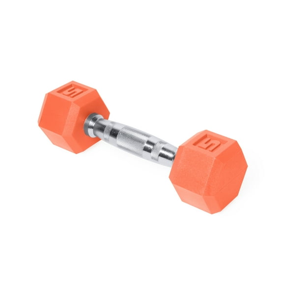CAP Color Coated Hex Dumbbell, Orange, 5 lb