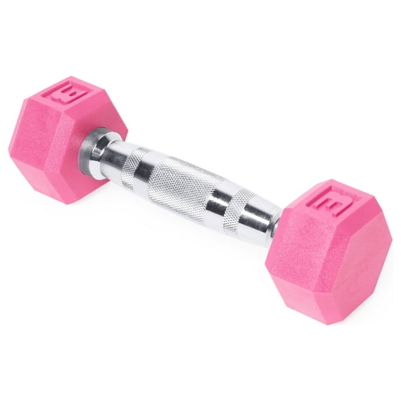 CAP Color Coated Hex Dumbbell, Pink, 3 lb