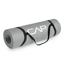 CAP High Density Exercise Mat with Carry Strap, Gray