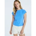 thumbnail image 1 of Free Assembly Women's and Women's Plus Cap Sleeve Tee, Sizes XS-4X, 1 of 5
