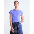 thumbnail image 1 of Free Assembly Women's and Women's Plus Cap Sleeve Tee, Sizes XS-4X, 1 of 4