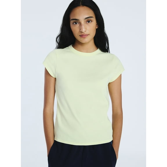 Free Assembly Women's and Women's Plus Cap Sleeve Tee, Sizes XS-4X