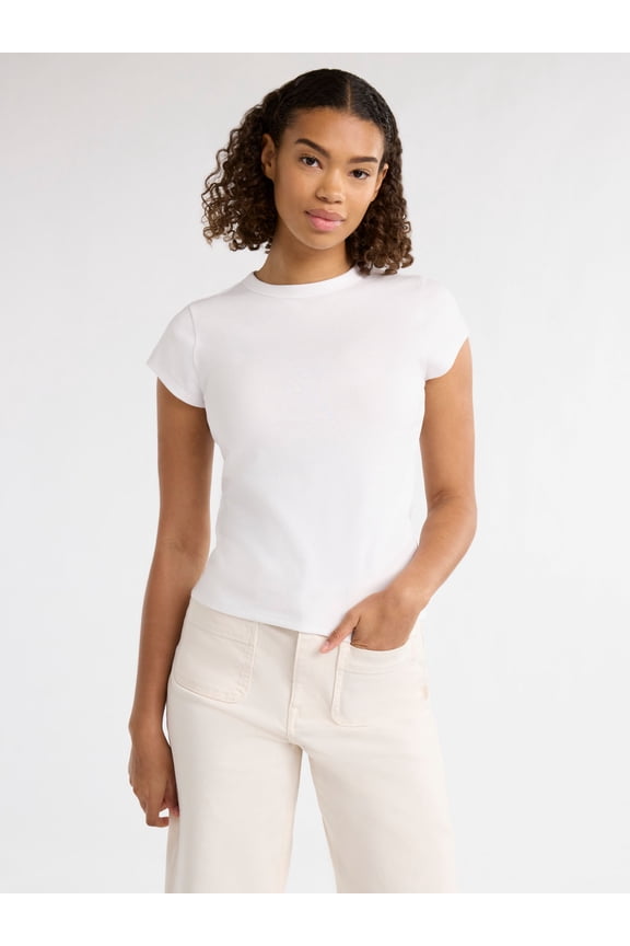 Women's and Women's Plus Cap Sleeve Tee, Sizes XS-4X