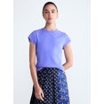 thumbnail image 1 of Free Assembly Women's and Women's Plus Cap Sleeve Tee, Sizes XS-4X, 1 of 4