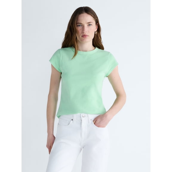Free Assembly Women's and Women's Plus Cap Sleeve Tee, Sizes XS-4X