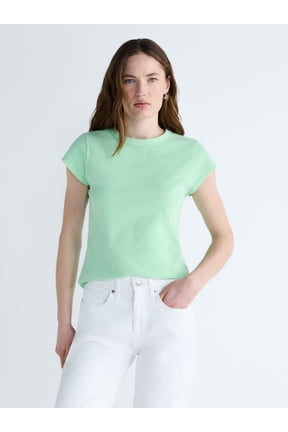 Women's and Women's Plus Cap Sleeve Tee, Sizes XS-4X