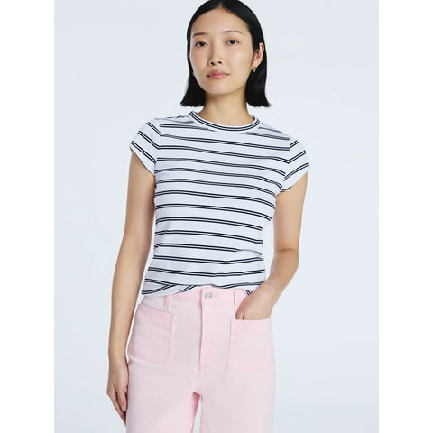 Women's and Women's Plus Cap Sleeve Tee, Sizes XS-4X