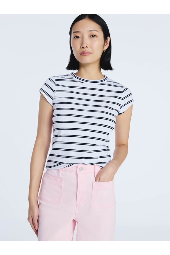 Women's and Women's Plus Cap Sleeve Tee, Sizes XS-4X