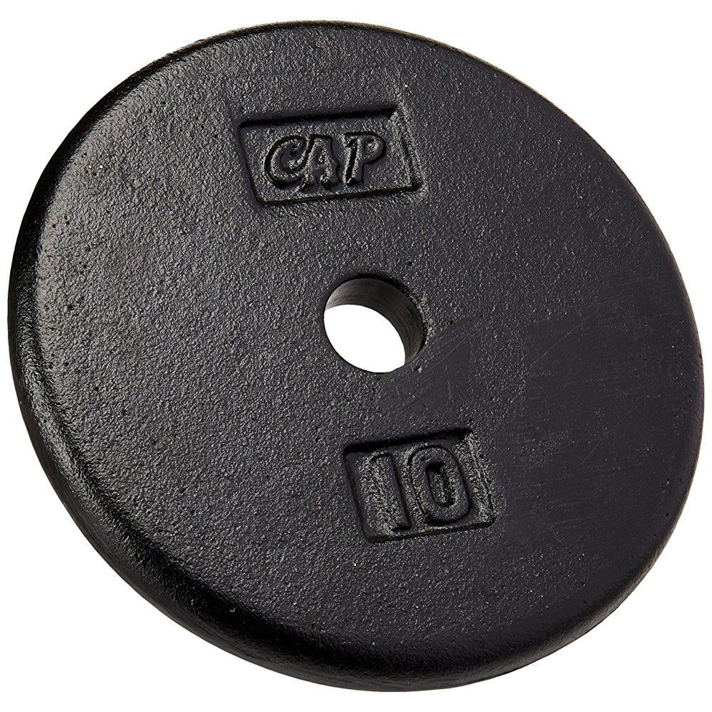 CAP Standard 1-Inch 125-Pound Iron Weight Plate, Smooth Black Finish