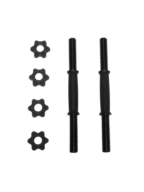 Standard 14" Threaded Dumbbell Handle Set, Black