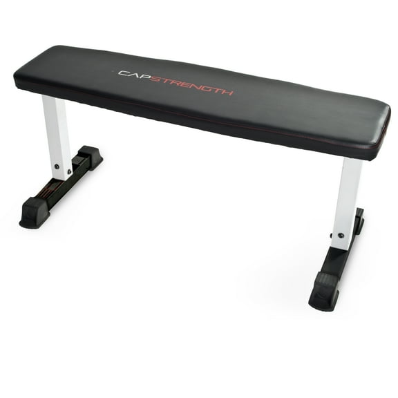 CAP Strength Flat Utility Weight Bench (600 lb Weight Capacity), White