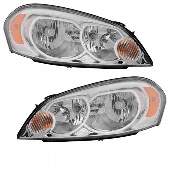CAPA For 06-16 Impala & 06-07 Monte Carlo Headlight Headlamp with Bulb PAIR SET