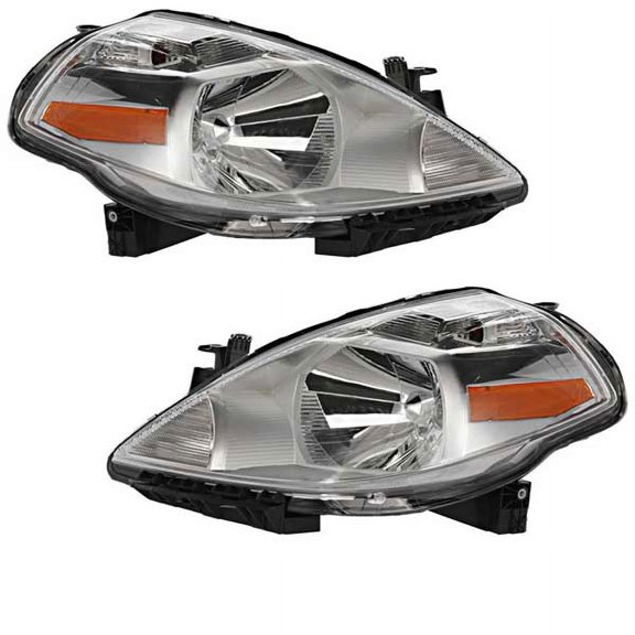 CAPA For 07-12 Versa Front Halogen Headlight Headlamp Head Light w/Bulb PAIR SET