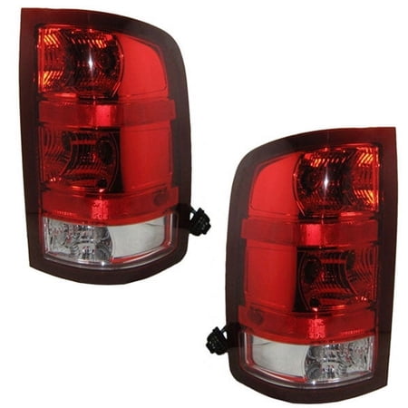 CAPA For 07-14 Sierra Pickup Truck Taillight Taillamp Rear Brake Light SET PAIR