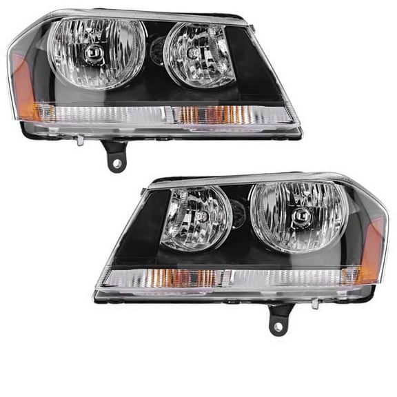 CAPA For 08-14 Avenger R/T Headlight Headlamp Front Head Light w/Bulb PAIR SET