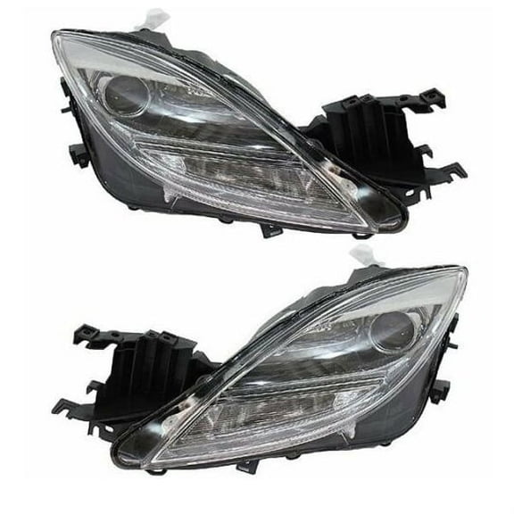 CAPA For 09-10 Mazda 6 Halogen Headlight Headlamp Head Light w/o Bulb SET PAIR