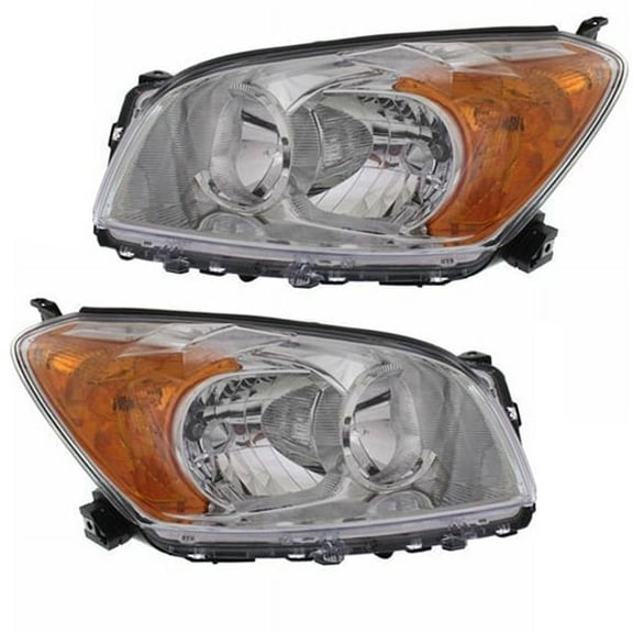 CAPA For 09-12 RAV4 (USA Built) Headlight Headlamp Halogen Head Light SET PAIR