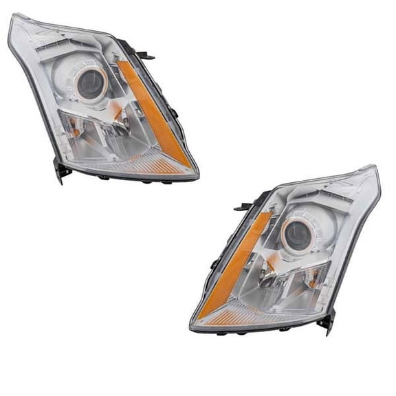 CAPA For 10-13 SRX Halogen Headlight Headlamp Front Head Light w/Bulb SET PAIR