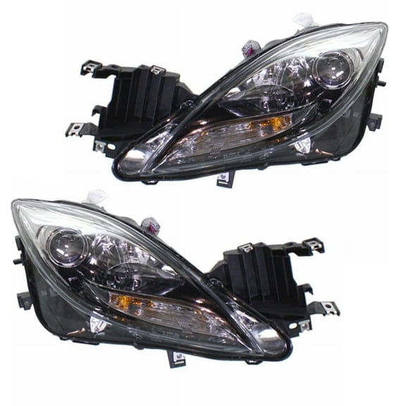 CAPA For 11-13 Mazda 6 Halogen Headlight Headlamp Head Light w/o Bulb PAIR SET