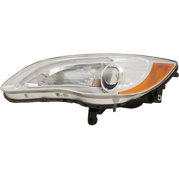 CAPA For 11-14 200 Halogen Headlight Headlamp Chrome Interior w/Bulb Driver Side
