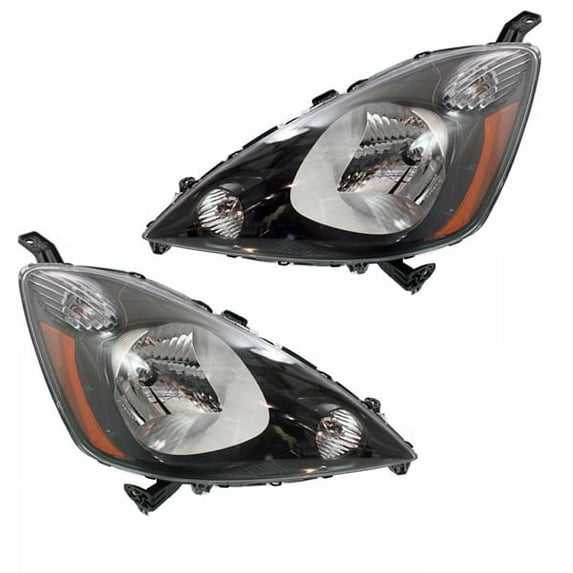 CAPA For 12-14 FIT Sport Halogen Headlight Headlamp Head Light w/Bulb PAIR SET