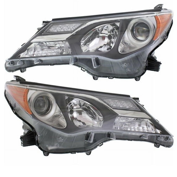 CAPA For 13-15 RAV4 Front Headlight Headlamp Halogen Head Lamp w/o Bulb PAIR SET