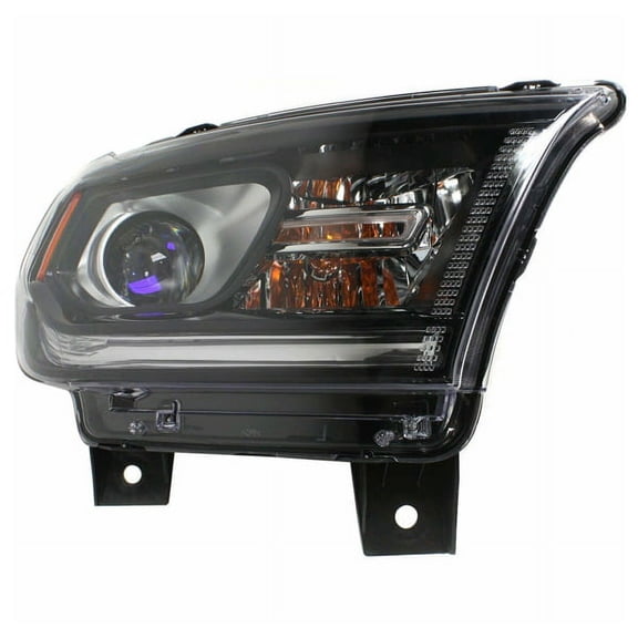 CAPA For 14-17 Durango Headlight w/ Black Interior Bezel w/o LED DRL Right Side