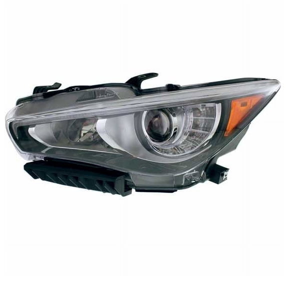 CAPA For 14-17 Q50 Front LED Headlight w/o Adaptive Headlamp with Bulb Left Side