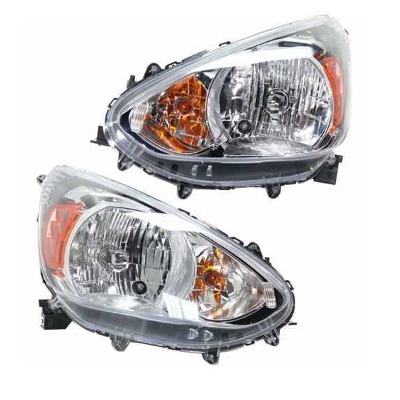 CAPA For 14-20 Mirage Front Halogen Headlight Headlamp Head Lamp w/Bulb PAIR SET