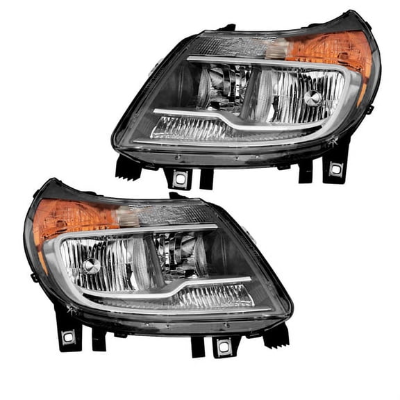 CAPA For 14-22 ProMaster Halogen Headlight Headlamp Head Light w/Bulb PAIR SET