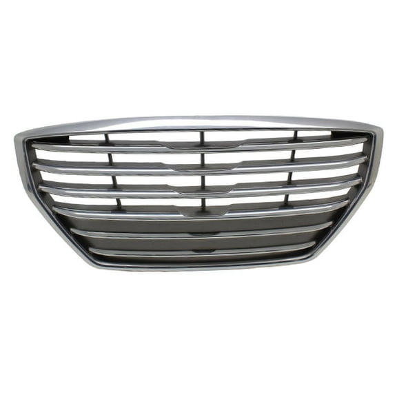CAPA for 2015-2016 Genesis Front Grills Silver Shell, with Chrome Plastic C